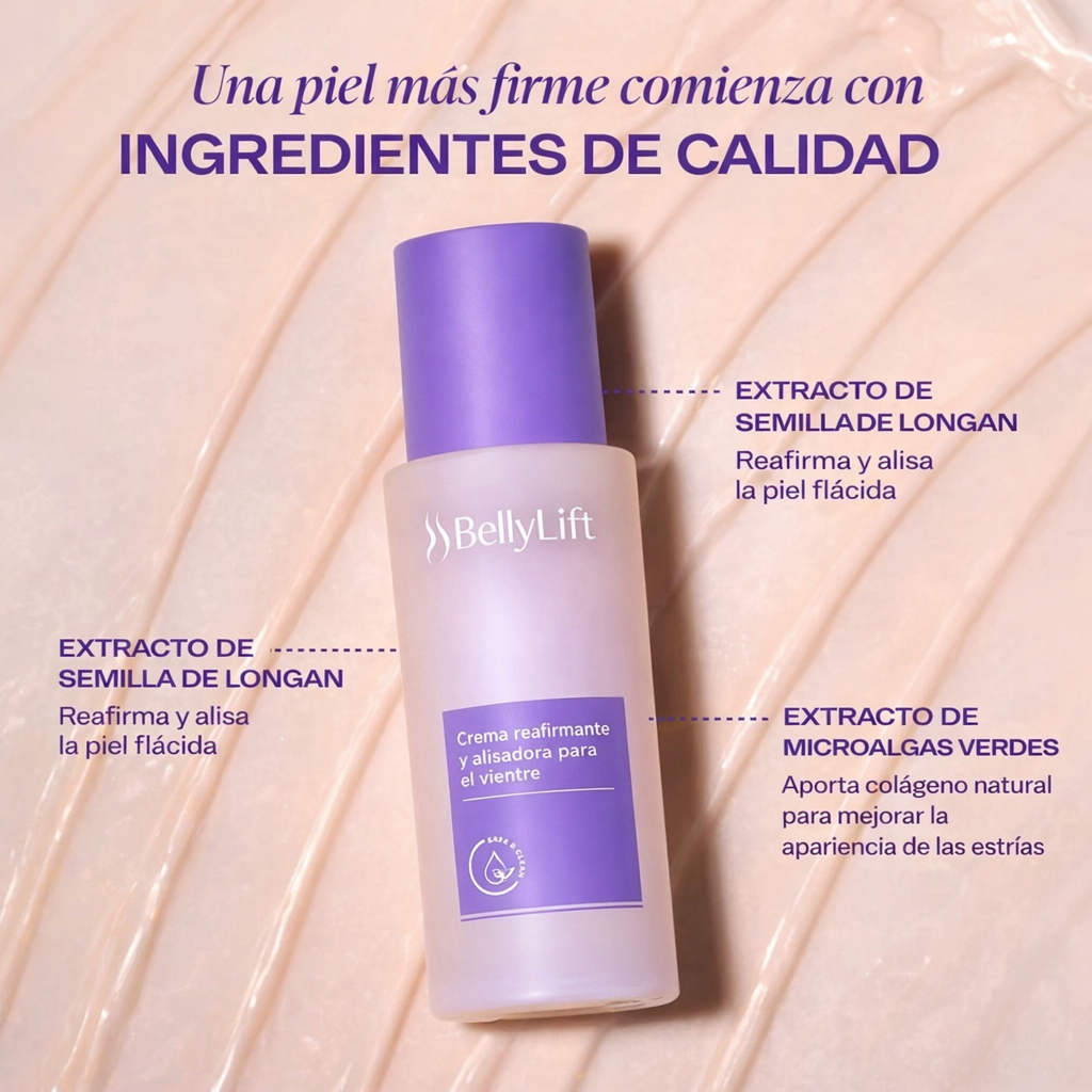 Crema reafirmante y alisadora para el abdomen