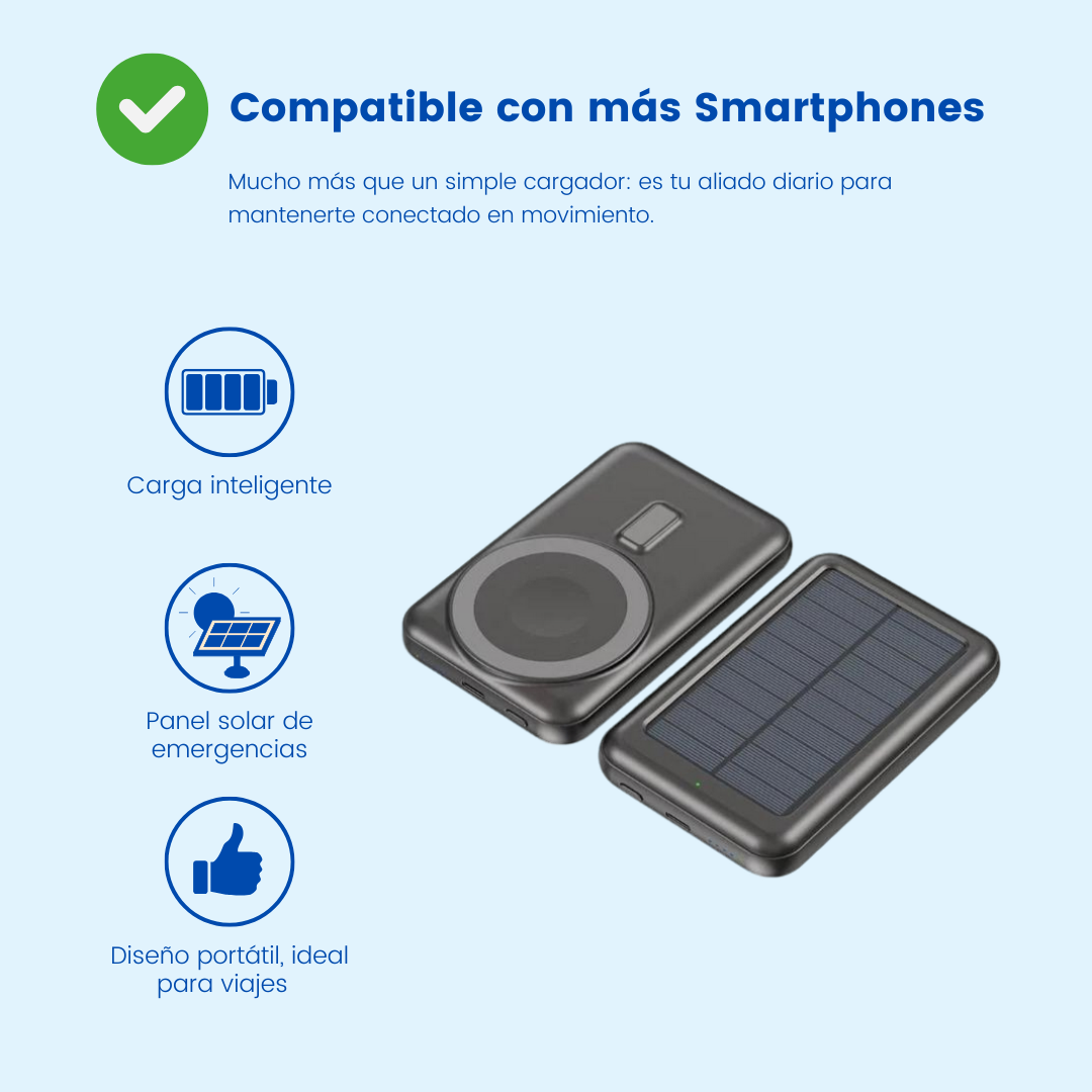Powerbank Solar Magnético