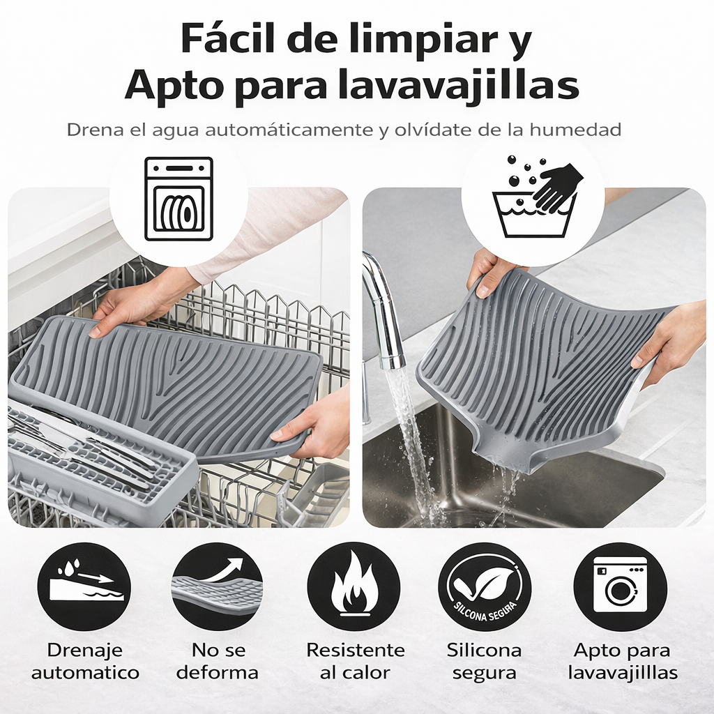 Alfombrilla Escurreplatos con Drenaje