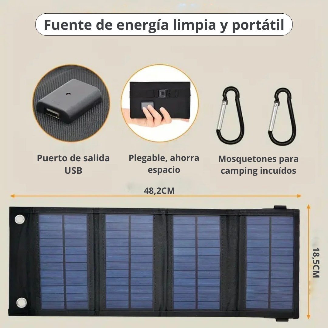 Cargador Solar Plegable