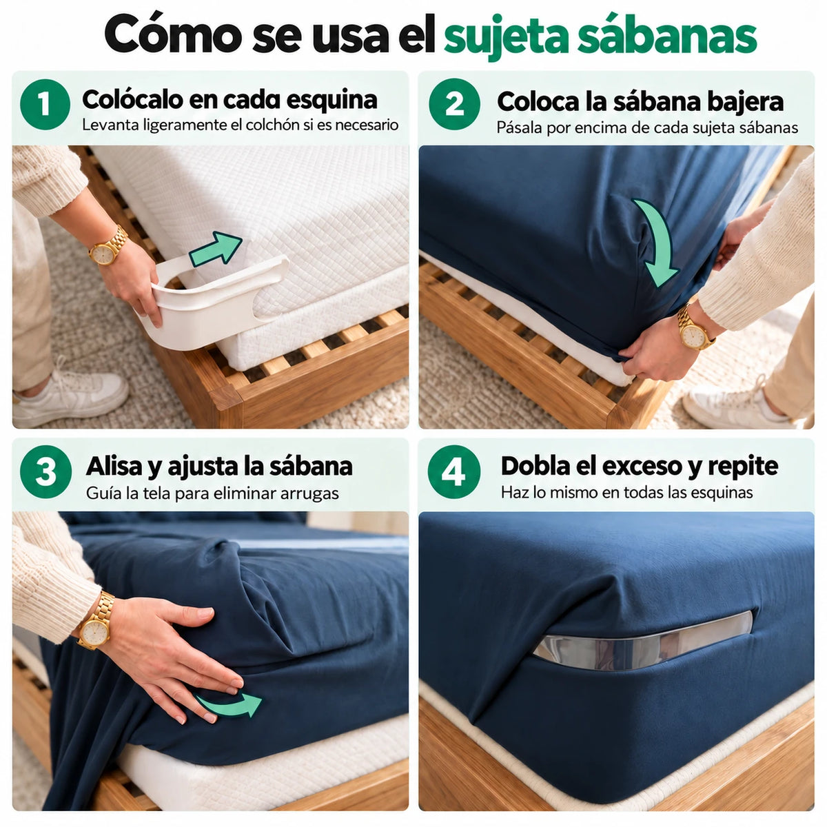 Sujeta Sábanas Antideslizante