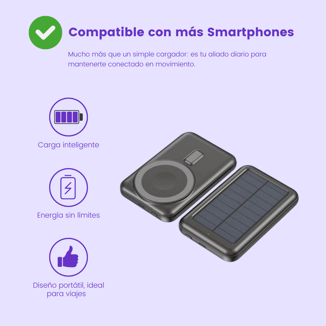 Powerbank Solar Magnético