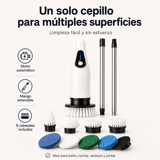 Cepillo de Limpieza Eléctrico 8 en 1