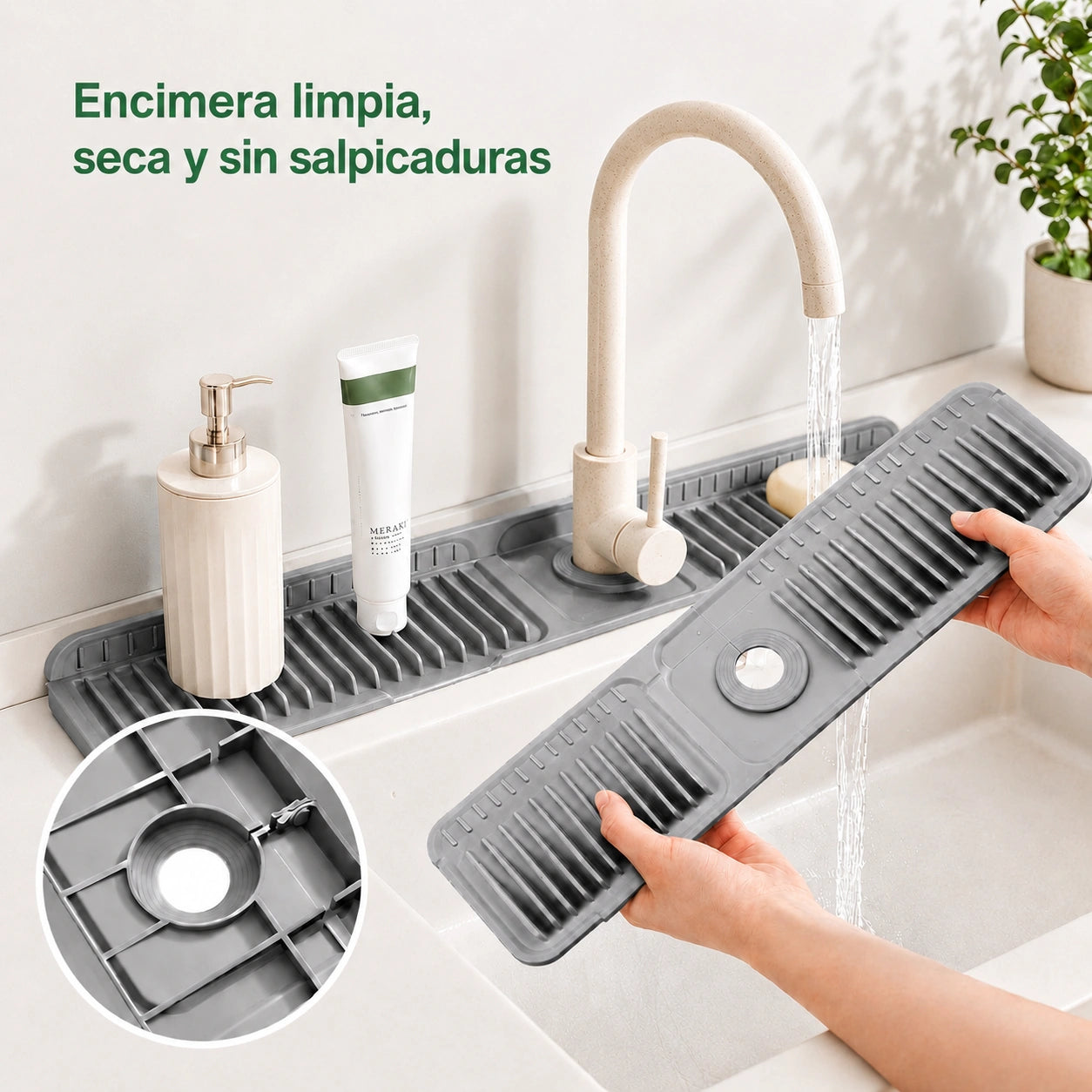 Alfombrilla Anti-salpicaduras para Grifo