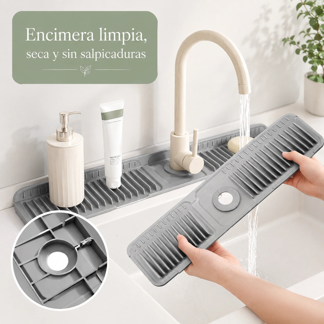 Alfombrilla Anti-salpicaduras para Grifo